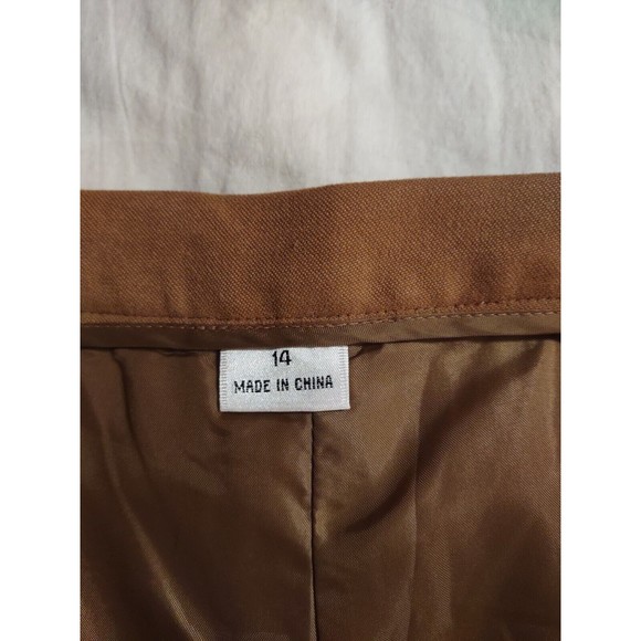 Unbranded Business Casual Dress Pants Size 14 Brown - Picture 8 of 10